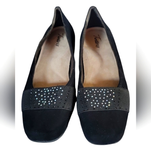 Trotters Samatha Sparkle Elastic Band Cushioned Footbed Arch Support Shoes 9 1/2 - Picture 1 of 7